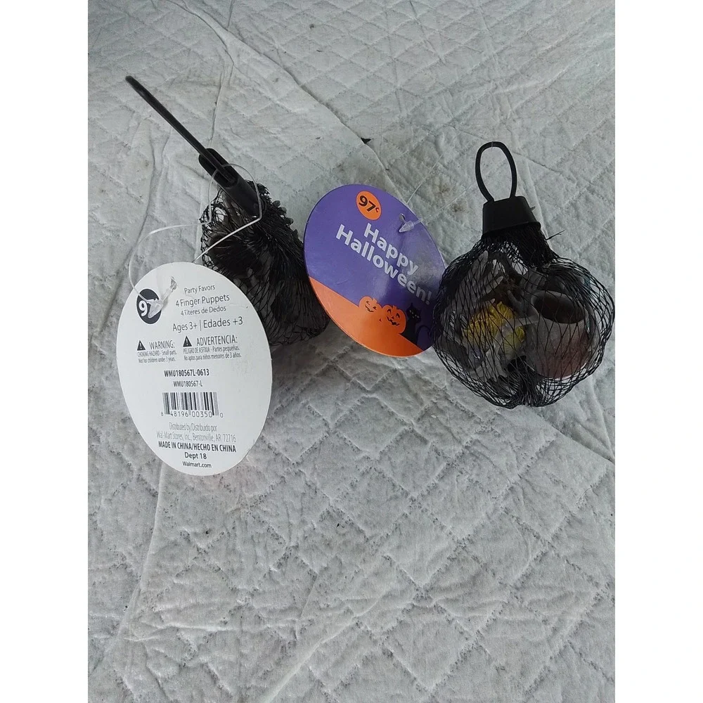 Halloween Bottle Labels & Table Cover Set Fun World Spooky Party Decorations
